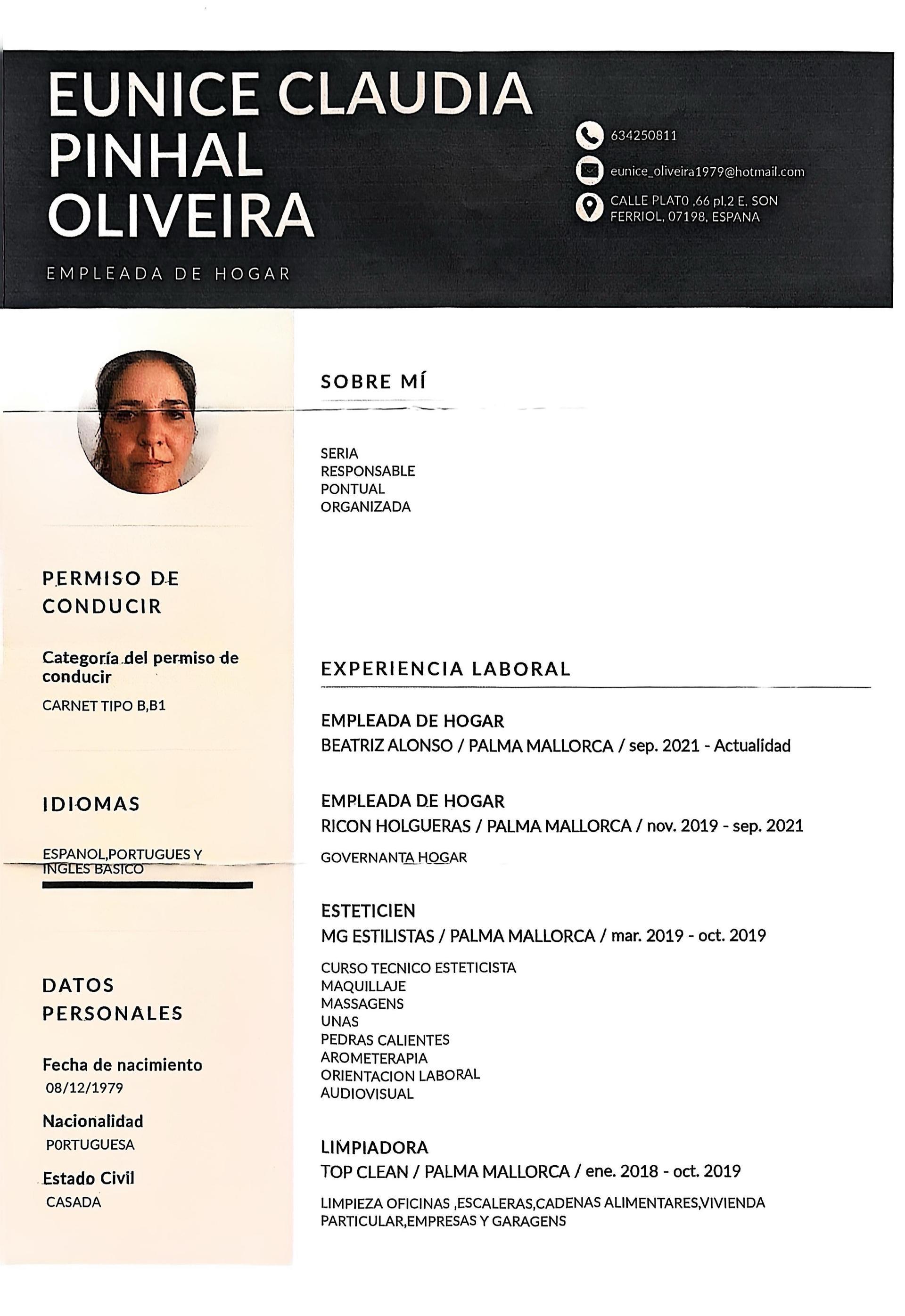 EUNICE CLAUDIA PINHAL OLIVEIRA